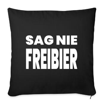 Bière - Housse de coussin décorative 45 x 45 cm - noir - Devant