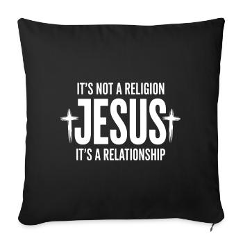 Jesus-Beziehung Grafik-Tee - Sofakissenbezug 45 x 45 cm - Schwarz - Vorne