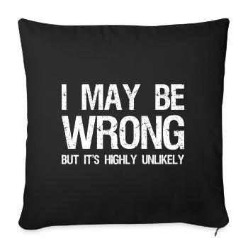 I may be wrong but it's highly unlikely - Sofa pillowcase 17,3'' x 17,3'' (45 x 45 cm) - black - Front