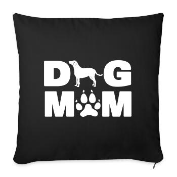 Cheval Retriever Silhouette Amoureuse du Chien - Housse de coussin décorative 45 x 45 cm - noir - Devant