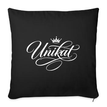 Couronne unique - Housse de coussin décorative 45 x 45 cm - noir - Devant