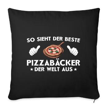 Pizza Best Pizza Maker Gift Idea - Sofa pillowcase 17,3'' x 17,3'' (45 x 45 cm) - black - Front