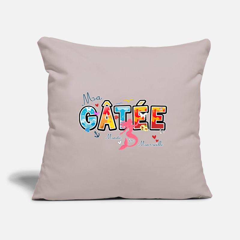 Ma Gatée, Expression marseillaise, valentines gift Housse de coussin décorative 45 x 45 cm