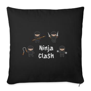 Ninja-Kampfsport-Training - Sofakissenbezug 45 x 45 cm - Schwarz - Vorne