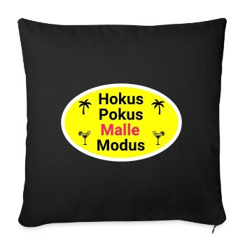 Hocus Pocus, Mode Malle Tropical, Majorque - Housse de coussin décorative 45 x 45 cm - noir - Devant