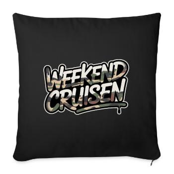 Camouflage de croisière du week-end pour les amateurs de voitures - Housse de coussin décorative 45 x 45 cm - noir - Devant