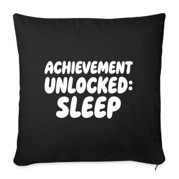 Sleep Unlocked Gaming Meme - Sofa pillowcase 17,3'' x 17,3'' (45 x 45 cm) - black - Front
