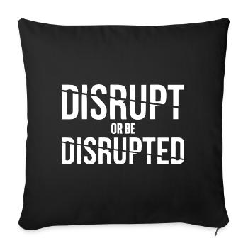 Entrepreneur Homme d’affaires Femme d’affaires Disrupt - Housse de coussin décorative 45 x 45 cm - noir - Devant