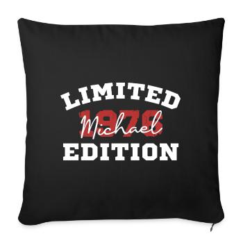 Limited Michael Edition 1976 - Sofa pillowcase 17,3'' x 17,3'' (45 x 45 cm) - black - Front