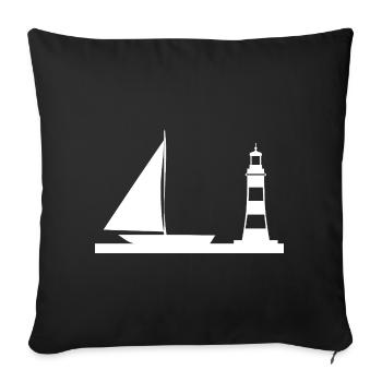Sail - Sofa pillowcase 17,3'' x 17,3'' (45 x 45 cm) - black - Front