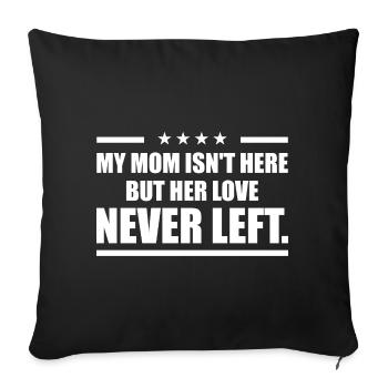 L'Amour de ma Maman : Hommage et Souvenir - Housse de coussin décorative 45 x 45 cm - noir - Devant
