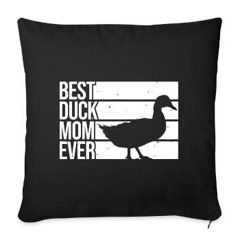 Best Duck Mom Ever - Sofa pillowcase 17,3'' x 17,3'' (45 x 45 cm) - black - Front