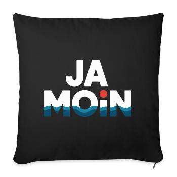 Ja Moin Norddeutschland Hamburg Gamer Meme Moin - Sofa pillowcase 17,3'' x 17,3'' (45 x 45 cm) - black - Front