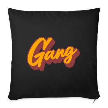 engrenage - Housse de coussin décorative 45 x 45 cm - noir - Devant