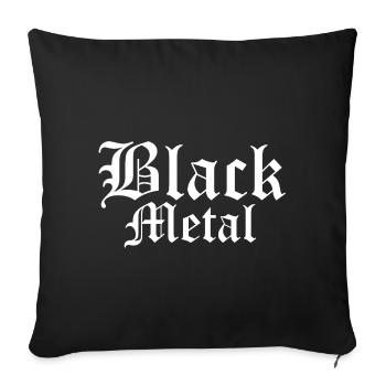 Logo Black Metal - Housse de coussin décorative 45 x 45 cm - noir - Devant