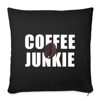 Coffee Junkie: Caffeine Love - Sofa pillowcase 17,3'' x 17,3'' (45 x 45 cm) - black - Front