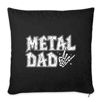 Metal Dad Cadeau Papa Heavy Metal Rock - Housse de coussin décorative 45 x 45 cm - noir - Devant