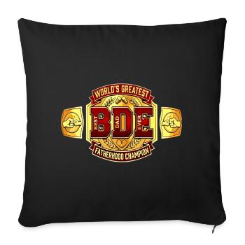 Best Dad Ever - Titelkampf Gürtel - Sofakissenbezug 45 x 45 cm - Schwarz - Vorne