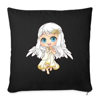 MOSBIES cadeau astrologique Vierge signe astrologique - Housse de coussin décorative 45 x 45 cm - noir - Devant