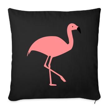 Flamingo - Housse de coussin décorative 45 x 45 cm - noir - Devant