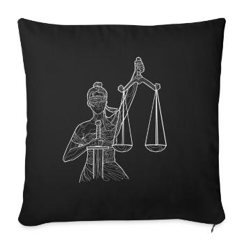 Zodiac Libra white - Sofa pillowcase 17,3'' x 17,3'' (45 x 45 cm) - black - Front