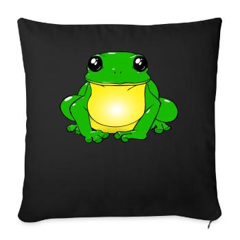 frog - Sofa pillowcase 17,3'' x 17,3'' (45 x 45 cm) - black - Front