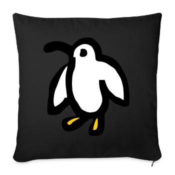Natur Planet Vogel Pinguin - Sofakissenbezug 45 x 45 cm - Schwarz - Vorne