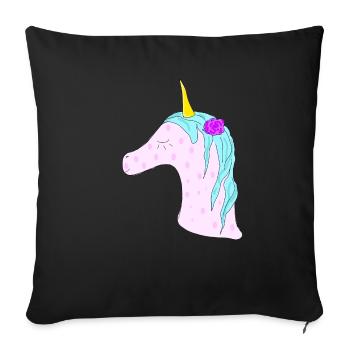Unicorn Unicorn Gift Idea Pink spell - Sofa pillowcase 17,3'' x 17,3'' (45 x 45 cm) - black - Front