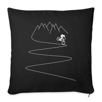 MTB Mountain Bike Mountain Biker Bike Cycling - Sofa pillowcase 17,3'' x 17,3'' (45 x 45 cm) - black - Front