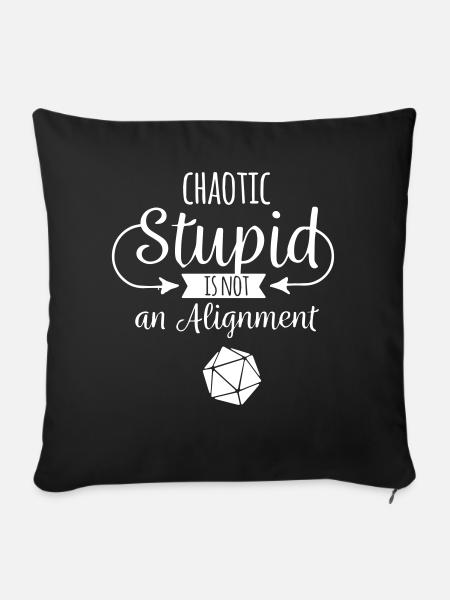 Pen and paper shirts chaotic stupid - Sofakissenbezug 45 x 45 cm - Schwarz