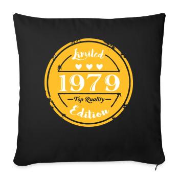 1979 Vintage Birthday Geburtstag 2 - Sofakissenbezug 45 x 45 cm - Schwarz - Vorne