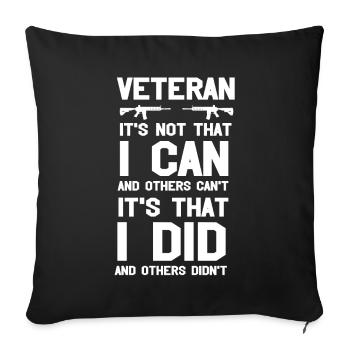 VETERAN Military Veteran Gift - Sofakissenbezug 45 x 45 cm - Schwarz - Vorne