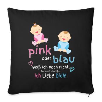 Pregnancy birth baby Pregnant woman - Sofa pillowcase 17,3'' x 17,3'' (45 x 45 cm) - black - Front