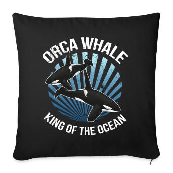 Orca - Sofa pillowcase 17,3'' x 17,3'' (45 x 45 cm) - black - Front