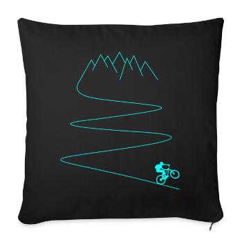 Vélo Cycliste Vélo De Montagne Vélo De Montagne VTT - Housse de coussin décorative 45 x 45 cm - noir - Devant
