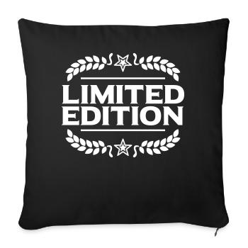 Limited Edition - Sofa pillowcase 17,3'' x 17,3'' (45 x 45 cm) - black - Front