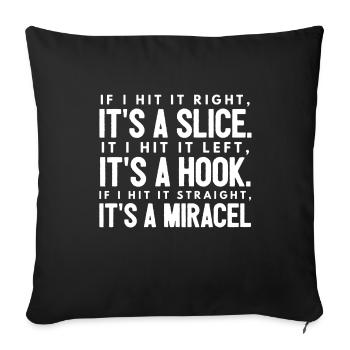 Golf golfeur golf club golf balle cadeau 4 - Housse de coussin décorative 45 x 45 cm - noir - Devant