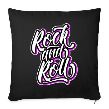 Rock n Roll - Housse de coussin décorative 45 x 45 cm - noir - Devant