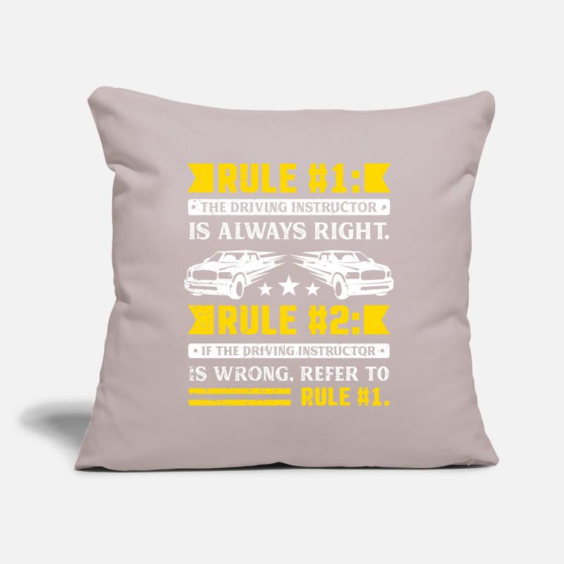 Driving Instructor Rules Sofa pillowcase 17,3'' x 17,3'' (45 x 45 cm)