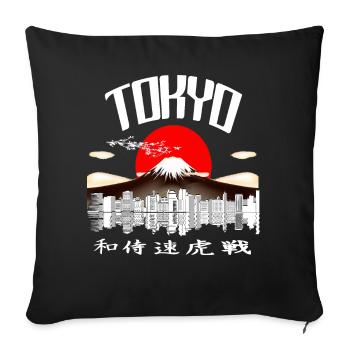'Tokio Japan - Sofakissenbezug 45 x 45 cm - Schwarz - Vorne