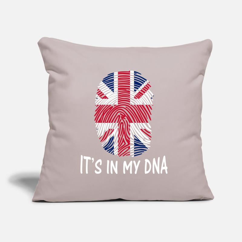 drapeau du Royaume-Uni c'est dans mon ADN Housse de coussin décorative 45 x 45 cm