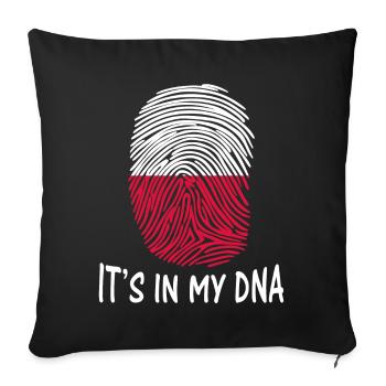 Flagge von Polen T-shirt ist es in meinem DNA-Design - Sofakissenbezug 45 x 45 cm - Schwarz - Vorne