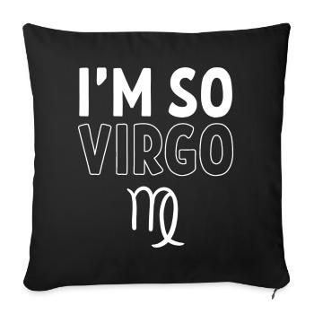 Zodiac Virgo - Sofa pillowcase 17,3'' x 17,3'' (45 x 45 cm) - black - Front