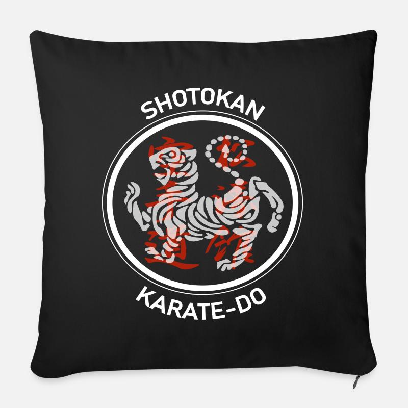 Karate Shotokan Shirt - Sofakissenbezug 45 x 45 cm - Schwarz