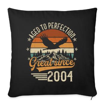 2004 Vintage Vintage Retro Birthday Gift - Sofa pillowcase 17,3'' x 17,3'' (45 x 45 cm) - black - Front