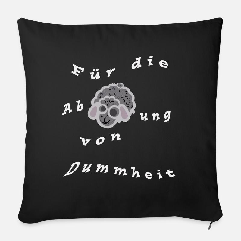 Für die Ab Schaf ung von Dummheit - Sofakissenbezug 45 x 45 cm - Schwarz