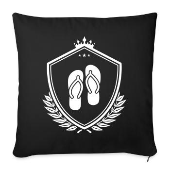 Flip-flops icon - Sofa pillowcase 17,3'' x 17,3'' (45 x 45 cm) - black - Front