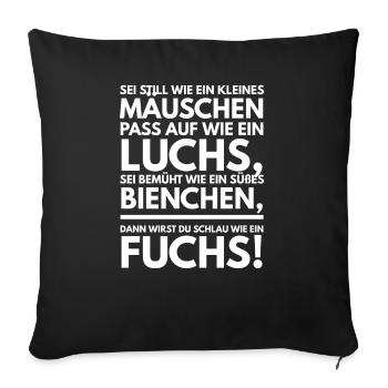 EINSCHULUNG 2022 SCHULE SCHULTÜTE GESCHENK KINDER - Sofakissenbezug 45 x 45 cm - Schwarz - Vorne