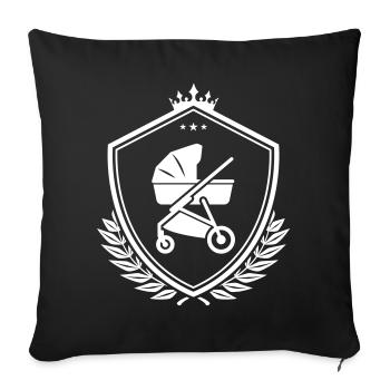 Kinderwagen schild - Sofakissenbezug 45 x 45 cm - Schwarz - Vorne