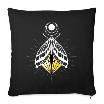 Firefly Moth Moth Moth - Housse de coussin décorative 45 x 45 cm - noir - Devant